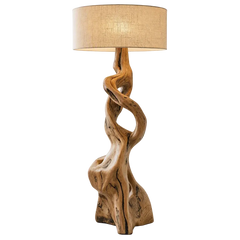 Standing Sculpture: The Fluid Wood Floor Lamp