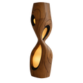 Twisted Walnut Deocrative Lamp