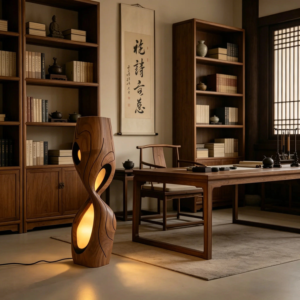 Twisted Walnut Deocrative Lamp